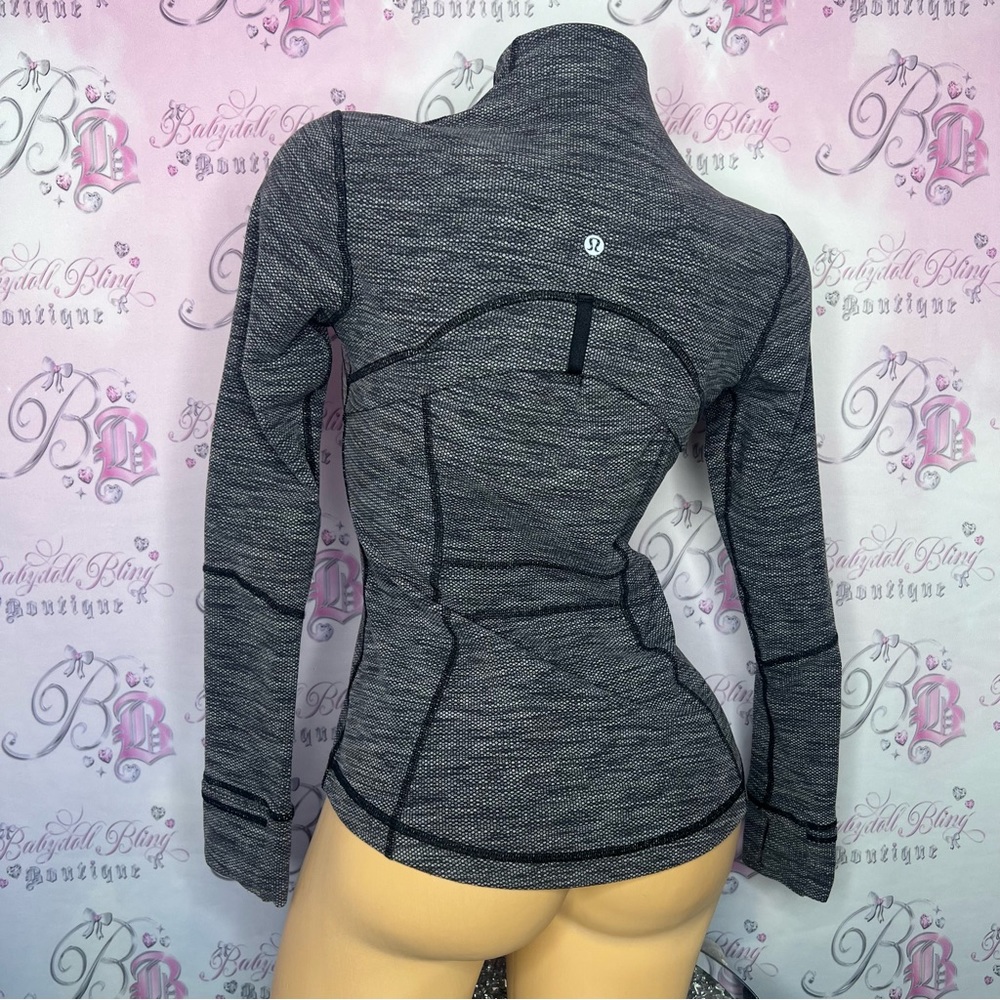 Lululemon define jacket heathered grey black spotted dotted pattern stretchy - Picture 7 of 10